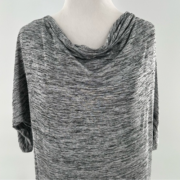 APT.9 womens top size XS heathered gray 3/4 sleeve cowl neck - Picture 3 of 12